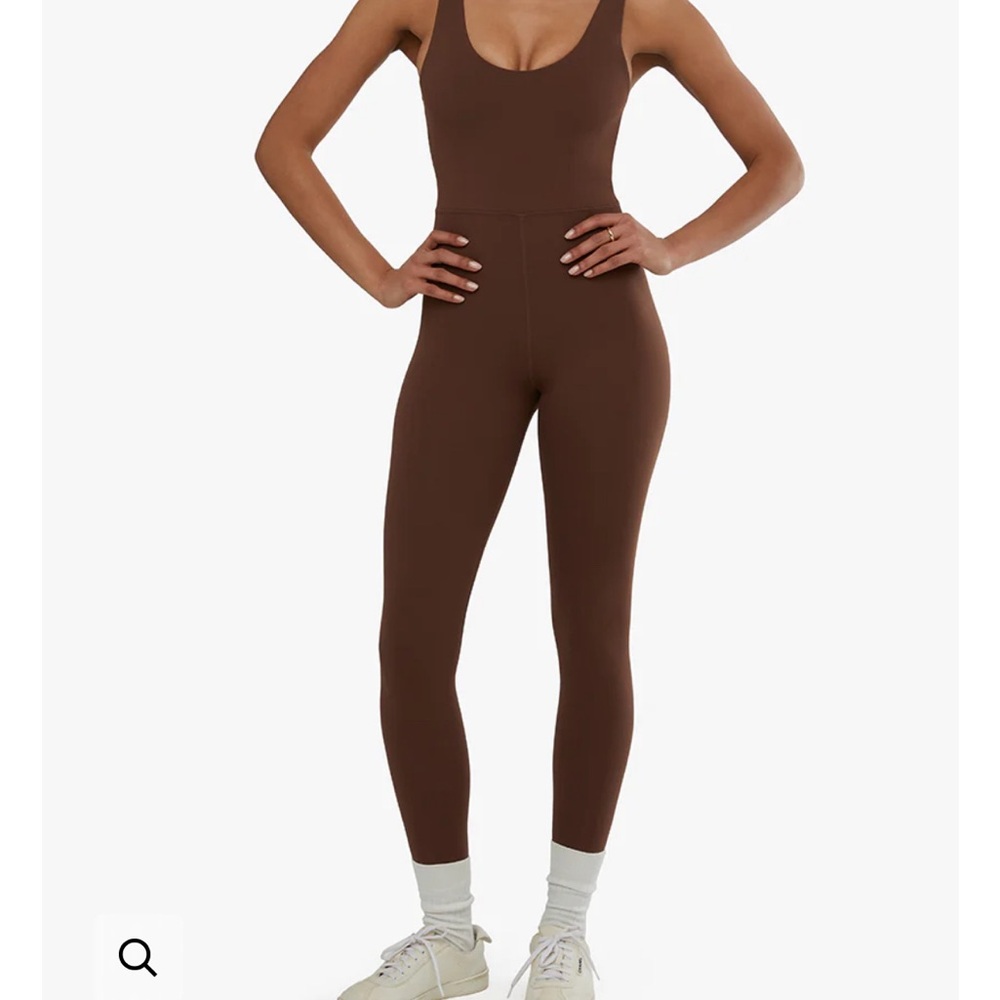 WeWoreWhat Scoop Neck Tank Jumpsuit in chocolate brown